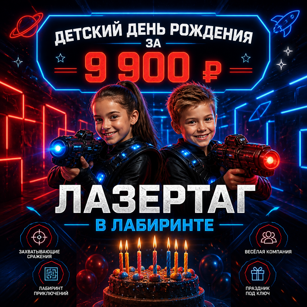 Хит! День рождения «Все включено» за 9900 ₽!